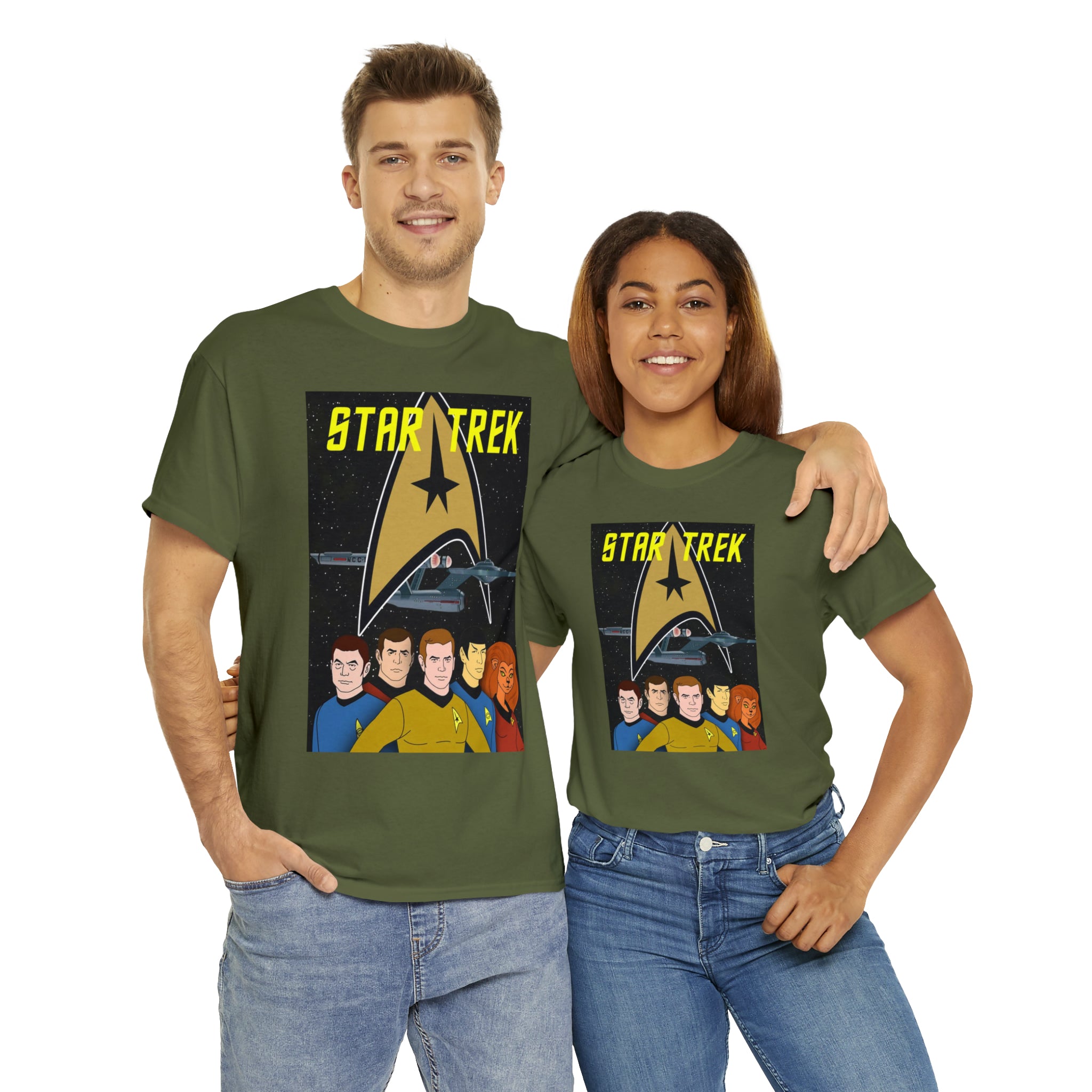Star Trek Cartoon- Unisex Heavy Cotton T-Shirt - Creations by Chris and Carlos